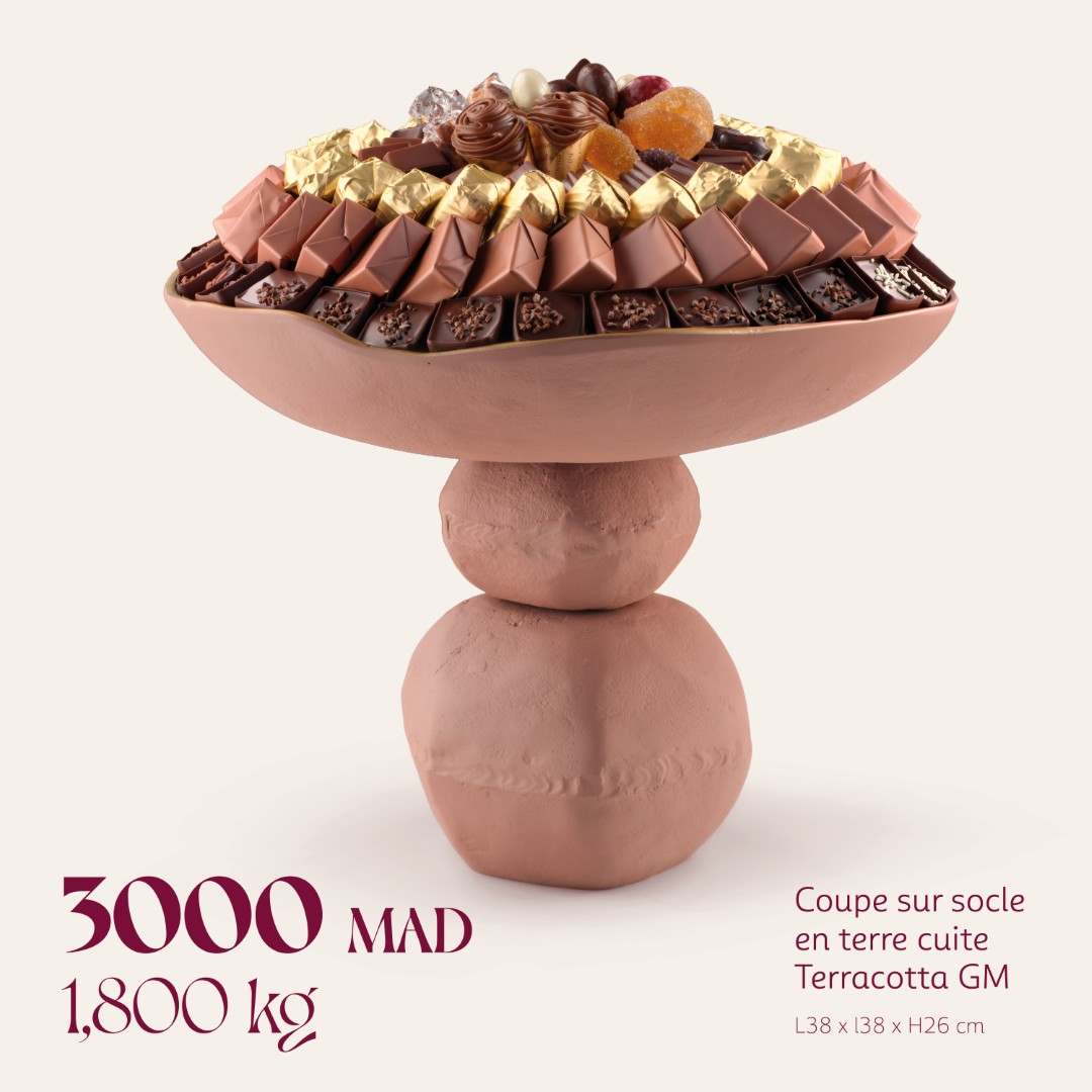 Coupe sur socle en terre cuite Terracotta